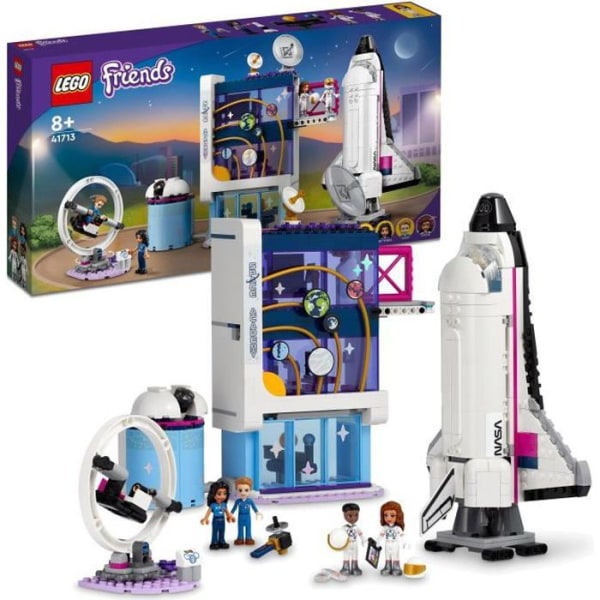 LEGO 41713 Friends Olivias rymdakademi, pedagogisk rymdleksak med rymdfärja, för 8-åringar