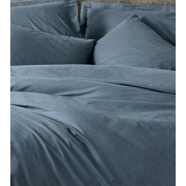 Bäddset - 1 påslakan 140 x 200 cm + 1 örngott 60 x 60 cm - 100 % förstärkt bomull - Antracit