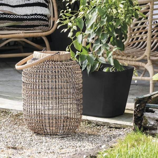 Fyrkantig blomkruka - DEROMA - Origin - 12 L - Antracit