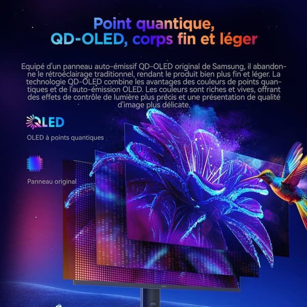 PC-spelskärm - HKC - 27" - QHD - 500Hz - OLED-panel - 0,03ms - GS27QHS