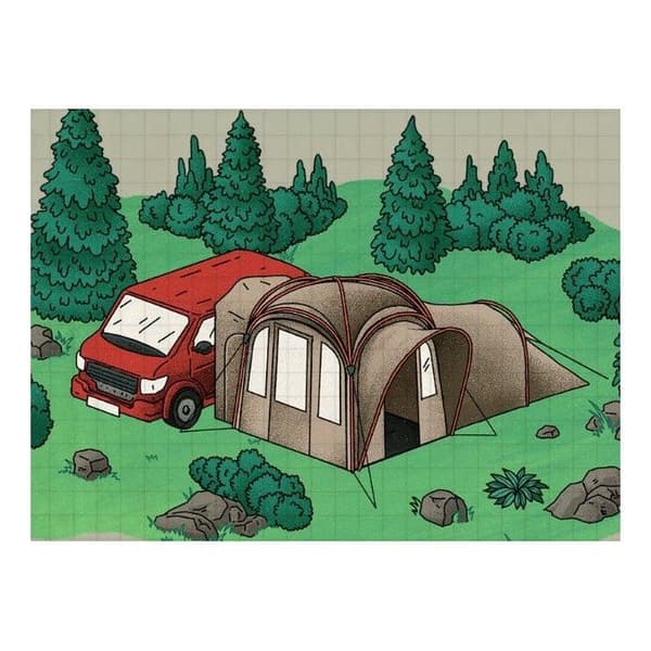 Markis - KAMPA - MOD 250 Dune - Aluminiumstänger - Brun
