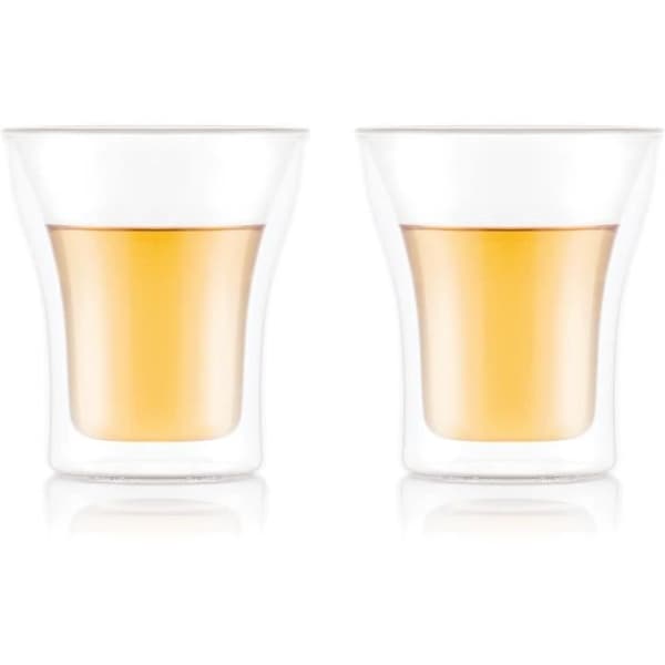 Set med 2 glas - BODUM - Assam - Dubbelväggig - 0,2 l - Transparent