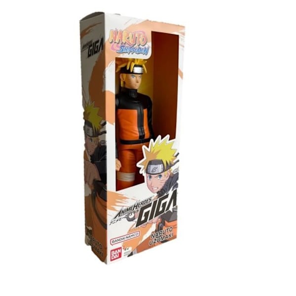 Stor ledad figur - BANDAI - Anime Heroes - Naruto Shippuden - Anime Heroes Mega Figure 30 cm - Naruto Uzumaki