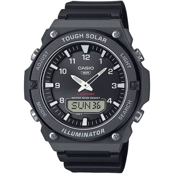 Klocka - CASIO - AQ-S820W - Herr - Svart - Solcellsklocka - Ana-Digital