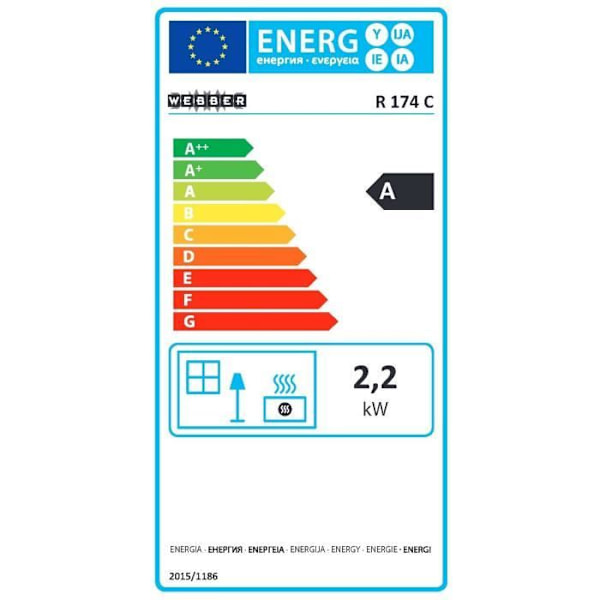 TECTRO R174C 2200 watt Oljeeldad spis - Tippskydd - CO² -detektor