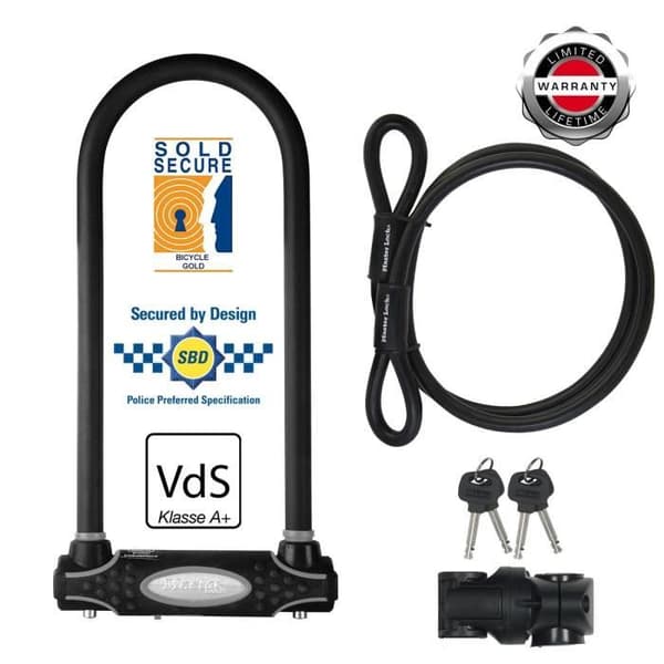 MASTER LOCK U-Lock med kabel - Keyed - XL-modell