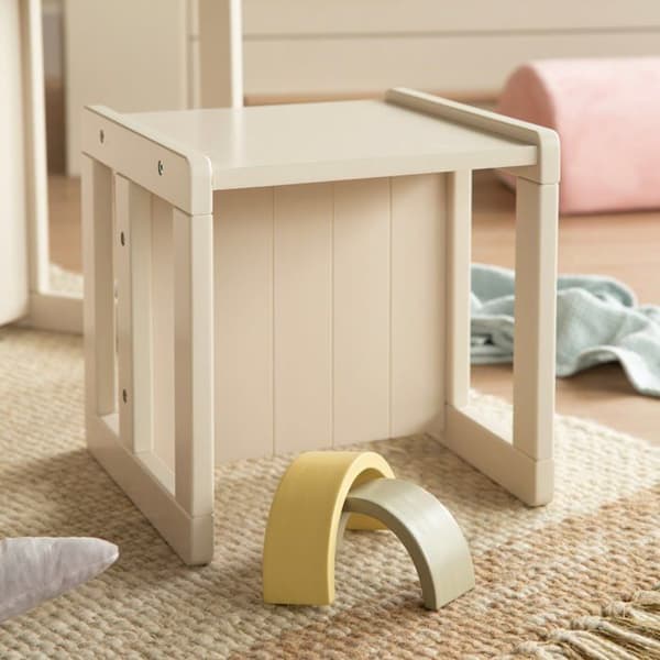 Justerbar barnpall - ROBA - 3 höjdinställningar - Lantlig stil - Beige / Kashmir