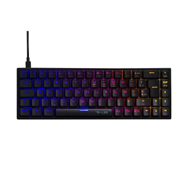 Speltangentbord - The G-Lab - KEYZ TITAN - Mekanisk (röd switch) - Trådbunden - RGB - Svart