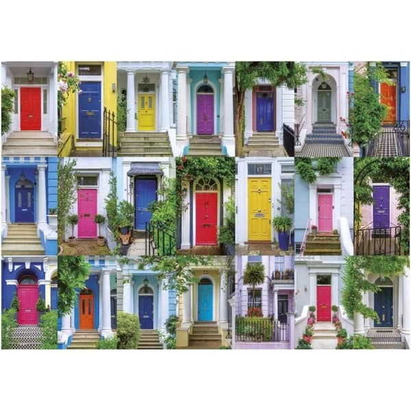Pussel - EDUCA - Notting Hills portar - 1000 bitar - Tema Arkitektur - 68 x 48 cm