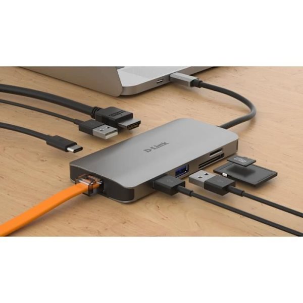 Dockningsstation - D-LINK - DUB-M810 - USB-C / Thunderbolt 3 - HDMI - 1GbE