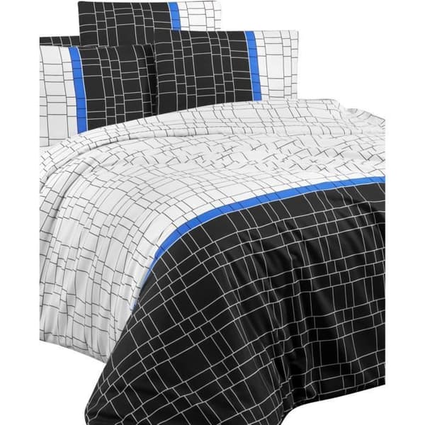 Bäddset - 1 påslakan 220 x 240 cm + 2 örngott 60 x 60 cm - 65% bomull, 35% polyester - Vit