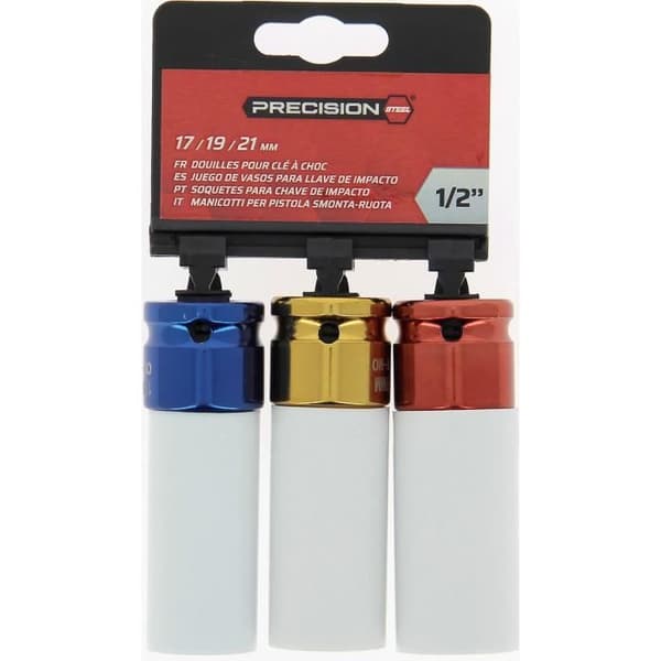 3 1/2" Krafthylsor - PRECISIONSSTÅL - 17-19-21 mm