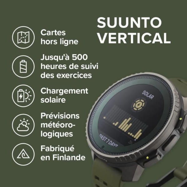 Sport Connected Watch - Suunto - Vertical Titanium Solar Forest