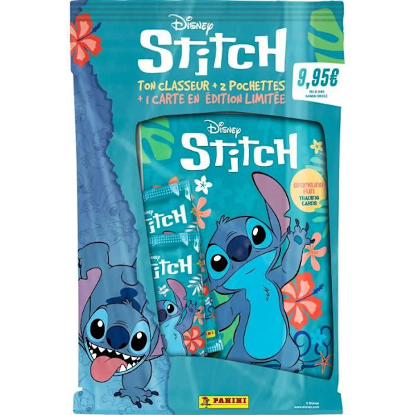 Samlingsstartpaket - PANINI - STITCH TC - 1 pärm + 2 fickor - 12 kort + 1 EL-kort