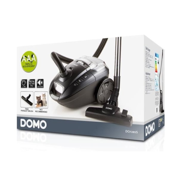 DOMO DO7285S Dammsugare med väska - 700W - 69 dB - A - Grå