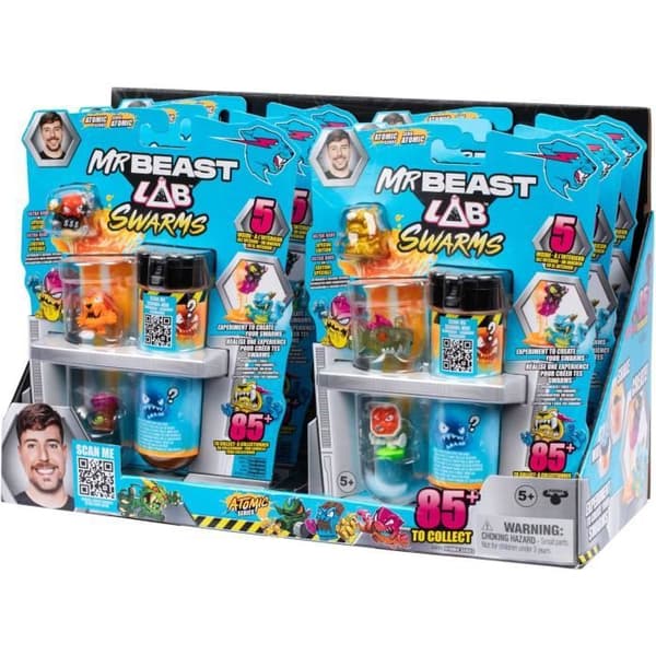5-pack minifigurer - MRBEAST LAB - SWARMS ATOMIC - Från 5 år
