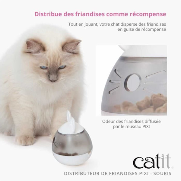 Kattgodisautomat - CATIT - PIXI - Musörondesign - Vit