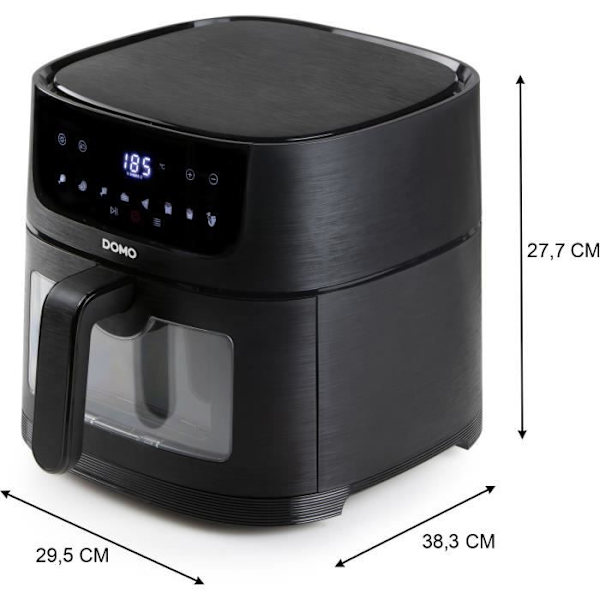 Varmluftsfritös - DOMO - DO540FR - 6L - Digital skärm - 8 program - Deli-Fryer