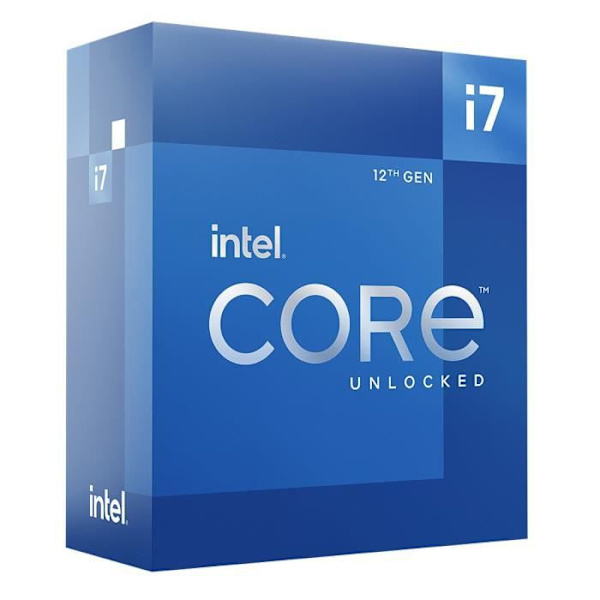 Processor - INTEL - Core i7-12700K - 12 kärnor (8P + 4E) - Sockel LGA1700 - Chipset Series 600 - TDP 125W (BX8071512700K)