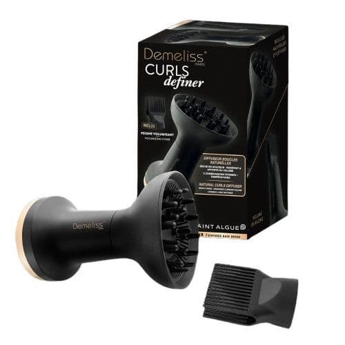 Hårtork - DEMELISS - 21349 CURLS DEFINER - Diffuser - 3 hastigheter / temperaturer - Svart