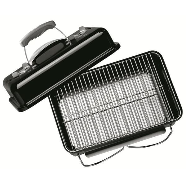 WEBER Go-Anywhere träkolgrill - förkromat stål - svart