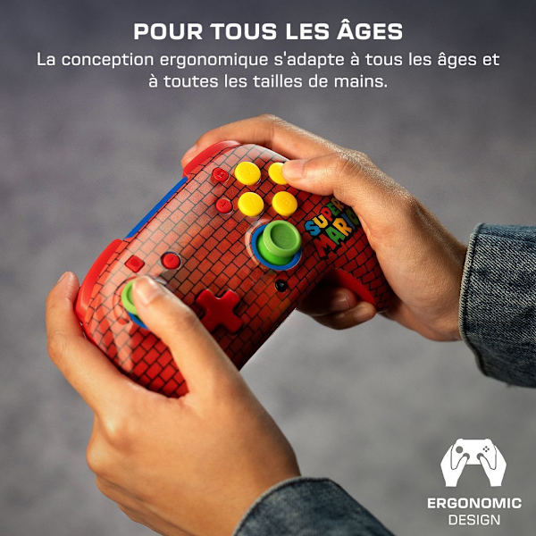 Gamepad - Nintendo Switch - Rematch Mario Bricks - Trådlös - Röd - Turtle Beach