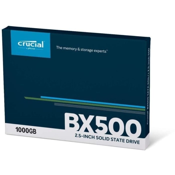CRUCIAL - Intern SSD-enhet - BX500 - 1TB - 2,5 tum (CT1000BX500SSD1)