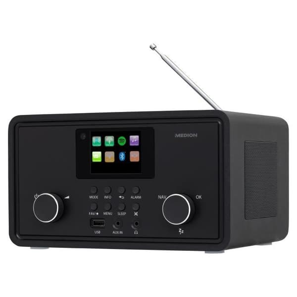 Internetradio - MEDION - DAB - Bluetooth - 2x10W RMS - Svart