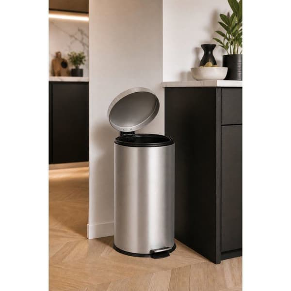 KITCHEN MOVE Pedal köksfat - Borstat rostfritt stål - 30L - URBAN
