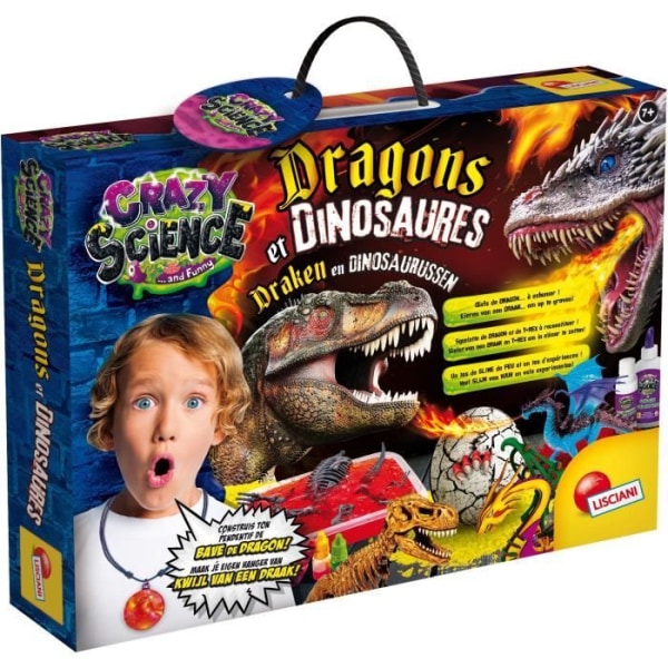 Crazy Science - kreativa hobbies - Drakar och dinosaurier att bygga - LISCIANI