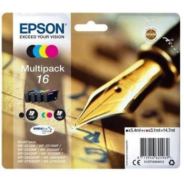 EPSON Cartridge 16 Feather - Svart och tricolor - 14,7 ml