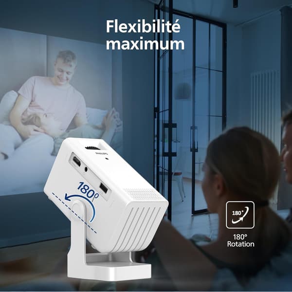 Videoprojektor - PHILIPS - NeoPix 140 - HD 720p - LED - Wi-Fi - Vit