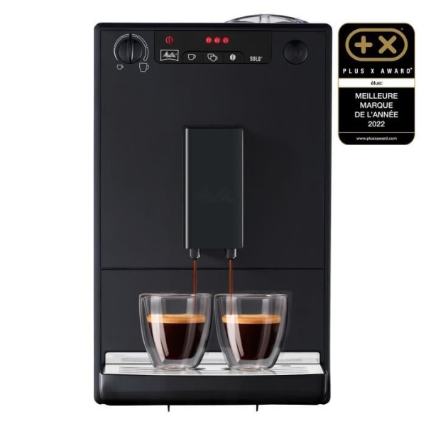 MELITTA E950-222 Automatisk espressomaskin med Caffeo Solo-kvarn - Pure Black