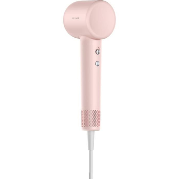 DREAME Hair Gleam Pink kompakt hårtork - Kraftfull 1600 Watt motor - 110 000 rpm - 4 torklägen