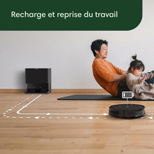 iRobot Roomba Combo 2 Essential - 2-i-1 robotdammsugare med självtömmande system - Ladda och återuppta arbetet