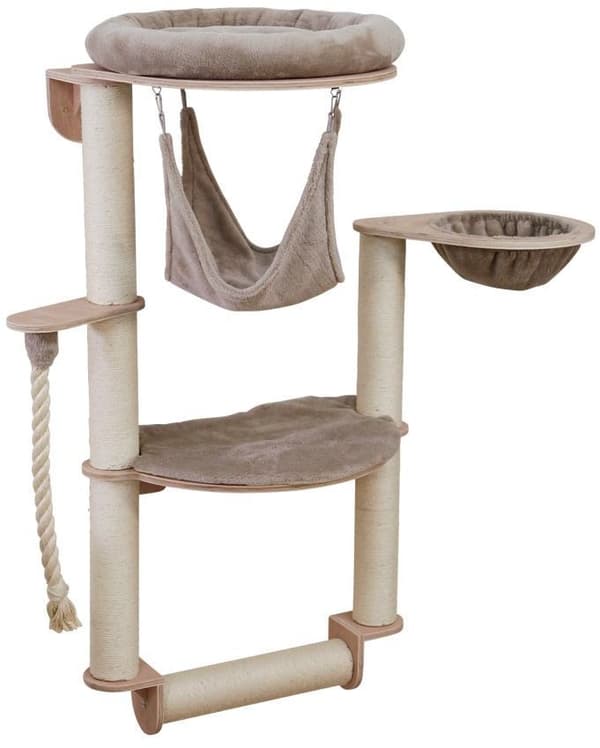 Väggmonterat klösträd - H. 138 cm - Dolomit Grappa Pro - KERBL - Taupe