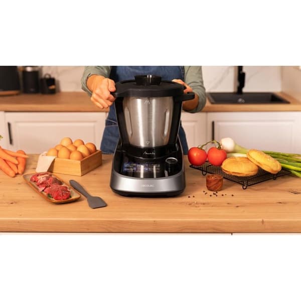 Cecotec Mambo Touch köksrobot med Wi-Fi, 5” TFT, 37 program och Habana-skål, 1600 W Svart