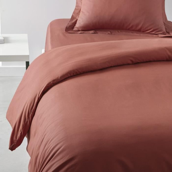 Täcke täckning idag Essential - 140 x 200 cm - 1 person - 100% uni bomull - terrakotta