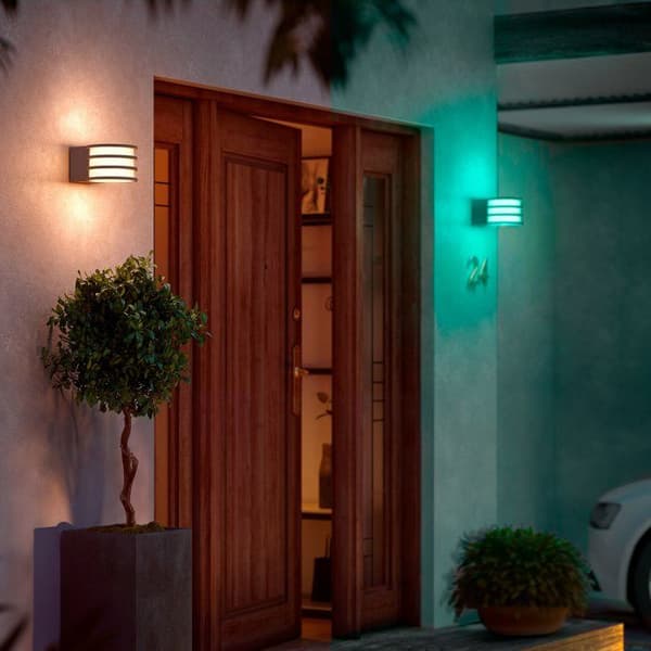 Vägglampa - PHILIPS HUE - Lucca - Antracit - A60 WCA - IP44