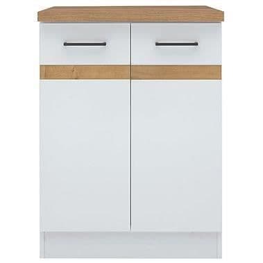 Junona Kitchen Low Cabinet 60 cm - 2 Dörrar - bänkskiva - Brilliant White