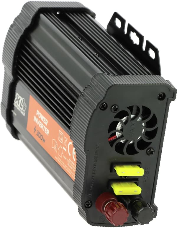 Omvandlare - XL PERFORM TOOLS - 12V-230V - 300W - 2 säkringar ingår - 2 USB-utgångar