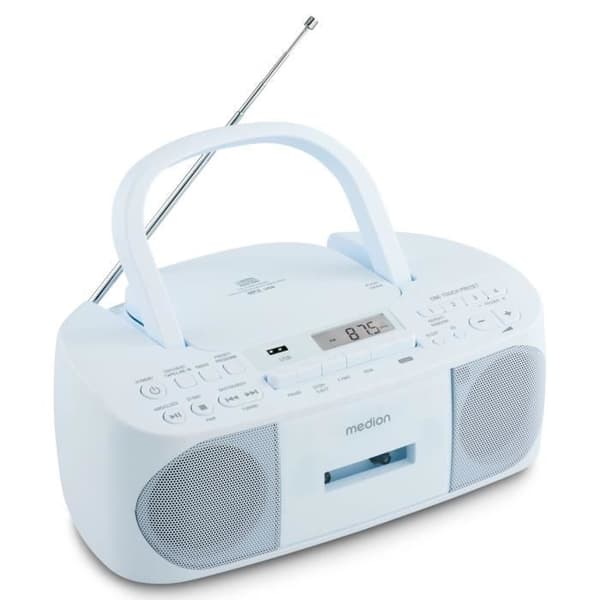 CD K7 Radio - MEDION - FM - 2x3W RMS - Blå