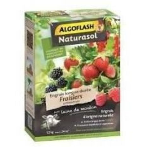 Jordgubbsgödselmedel och bär - Algoflash Naturasol - långvarig - 1,2 kg