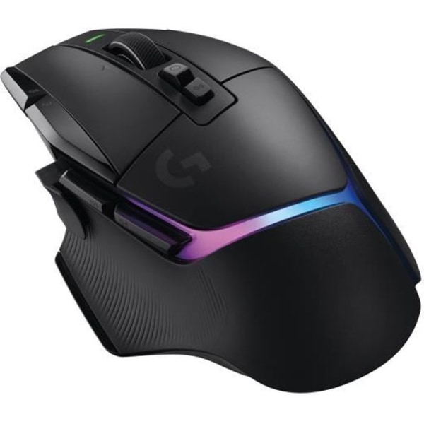 Logitech - G502 X Plus Lightspeed Mouse Gaming RVB Wireless - LightFor Hybrid -knappar, Gaming Hero 25K - Black Sensor Svart