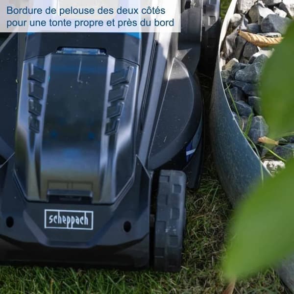 Sladdlös gräsklippare BC-MP320-X + batteriset 1x4Ah 1x2.4Ah - SCHEPPACH