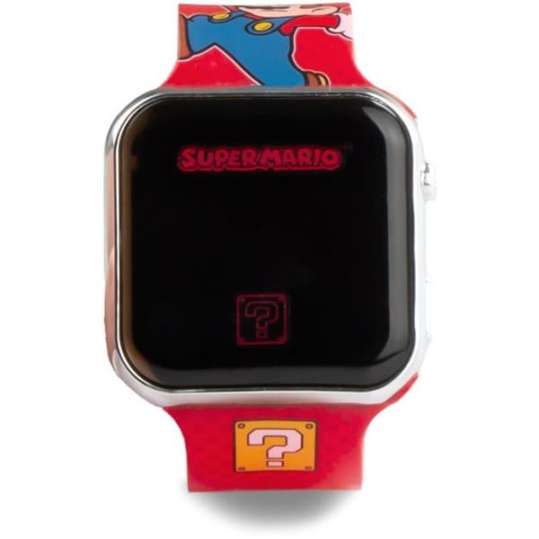 LED-klocka - BARNLICENSERING - Super Mario - Ålder 4+ - Röd