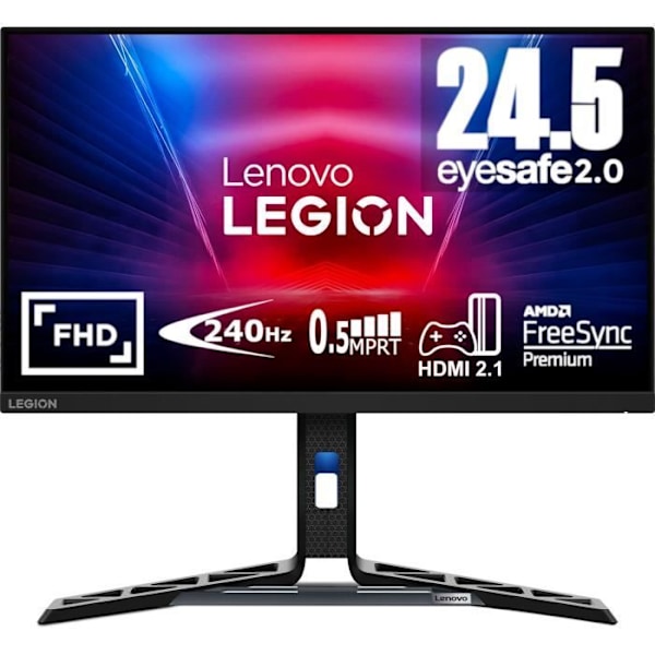 Lenovo R25f-30 24,5'' FHD PC-skärm, VA, 380 nits, 0,5ms, 240Hz, Tilt, Swivel, Pivot, Höjdjusteringsstativ, 2x HDMI 2.1, 1x DP 1.4, B