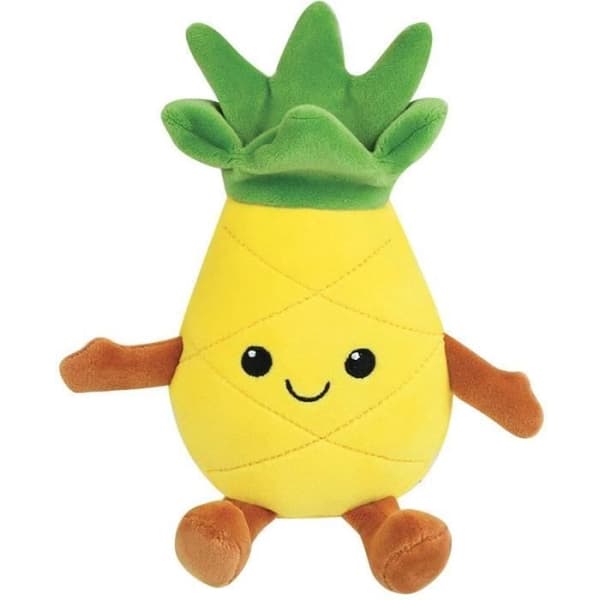 JEMINI Fruity's box med 6 mjuka plyschfrukter och grönsaker +/- 17 cm