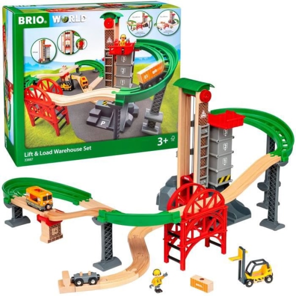 Brio World Grand Circuit Multimodal Platform - Box 32 bitar - Trä tågkrets - Ravensburger - Från 3 år - 33887