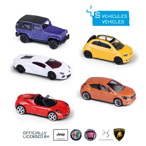 MAJORETTE - Majo Garage City Flex + 5 VAGN - från 3 år